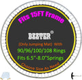 Trampoline Replacement Mat Fits 15ft Frame with 100 V-Rings - Durable