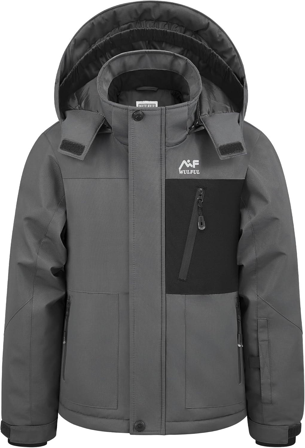 WULFUL Boy's Winter Waterproof Ski Coat for Cold Weather Fun