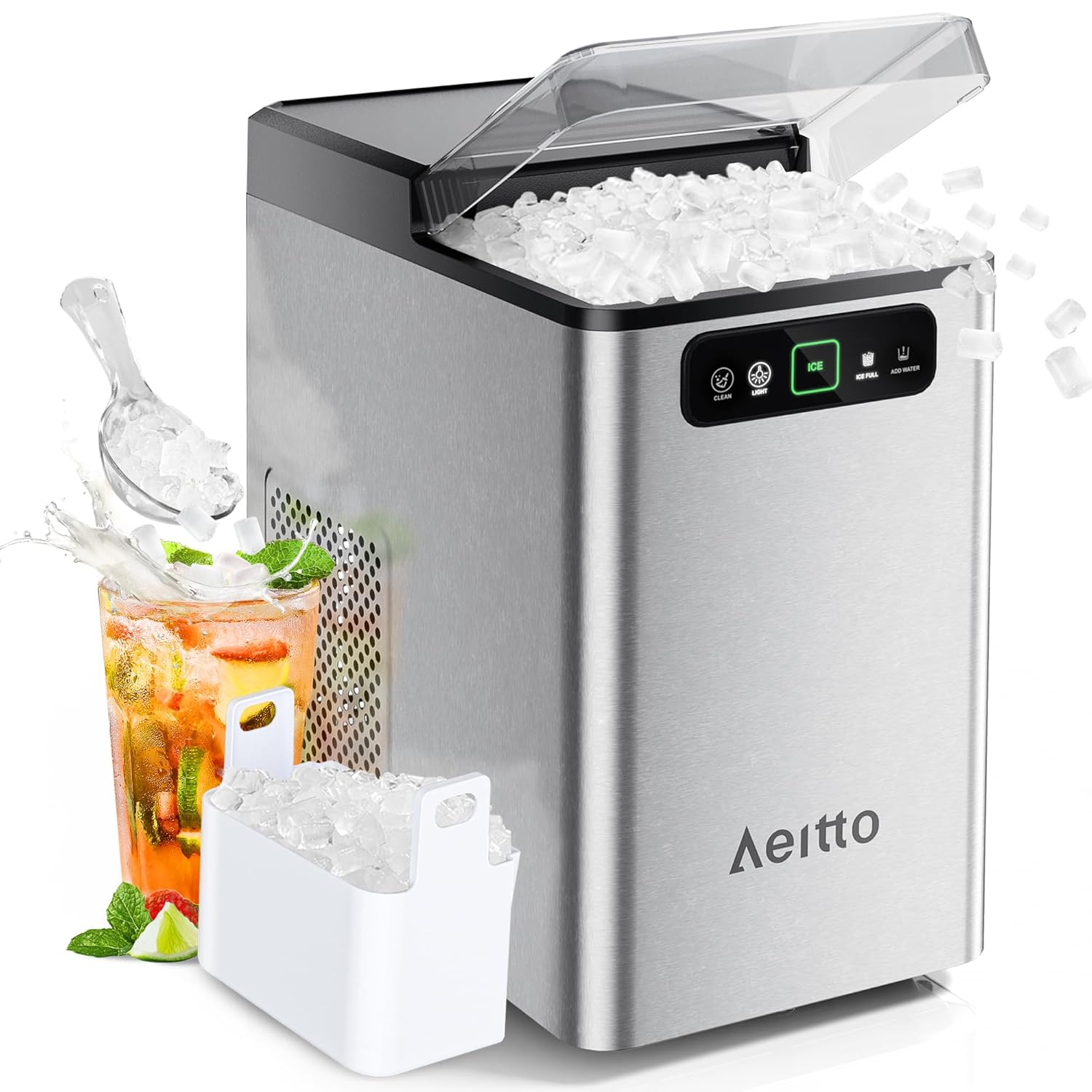 Aeitto Nugget Ice Maker: Fast, Chewable Ice for Any Occasion