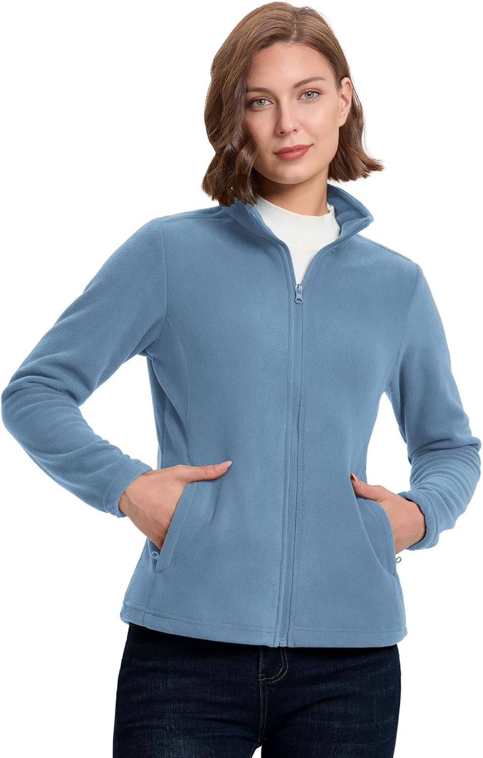 33,000ft Women's Zip Up Fleece Jacket for Winter Activities