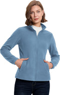 33,000ft Women's Zip Up Fleece Jacket - Soft Midweight Polar Coat