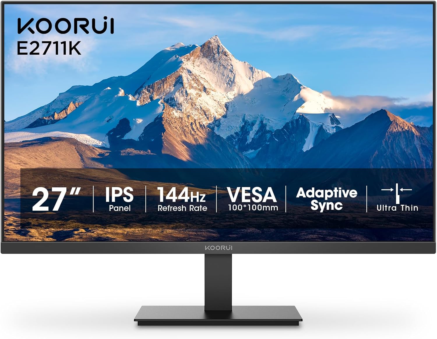27 Inch Gaming Monitor with Eye-Care Features and 144Hz Refresh Rate