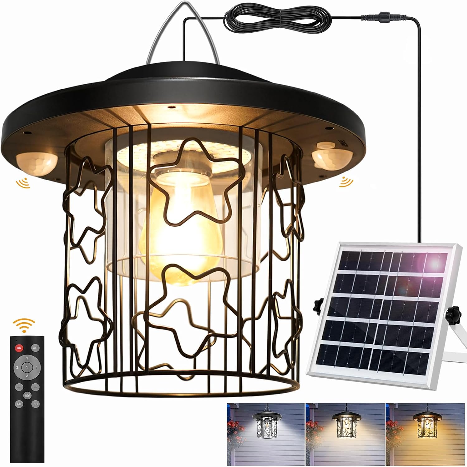 Solar Star Pendant Light - 3000LM Chandelier for Outdoor Use