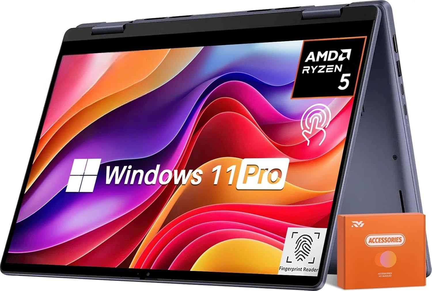 Dell Inspiron 14 2-in-1 Laptop with AMD R5 and Touch Screen