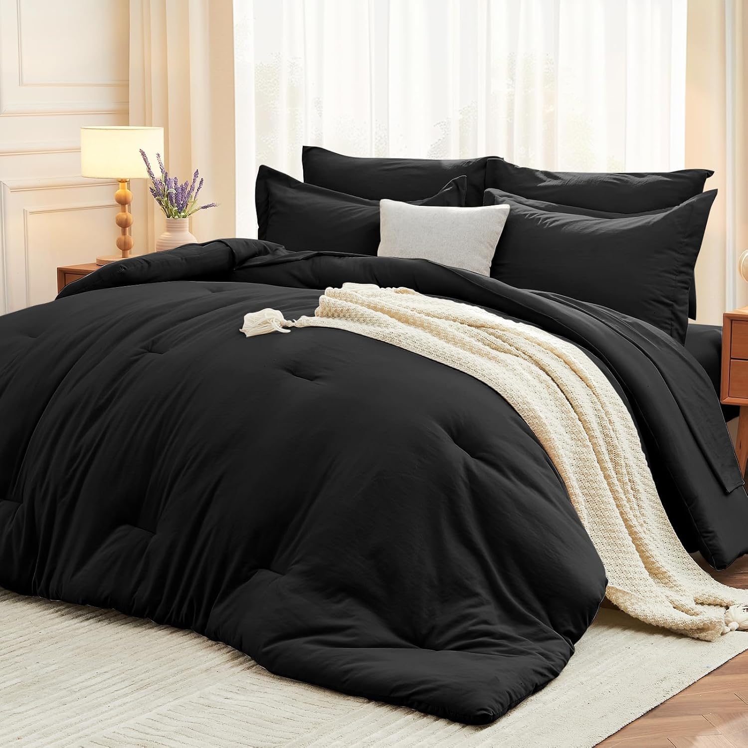 MUXHOMO California King Comforter Set - Soft Bed in a Bag