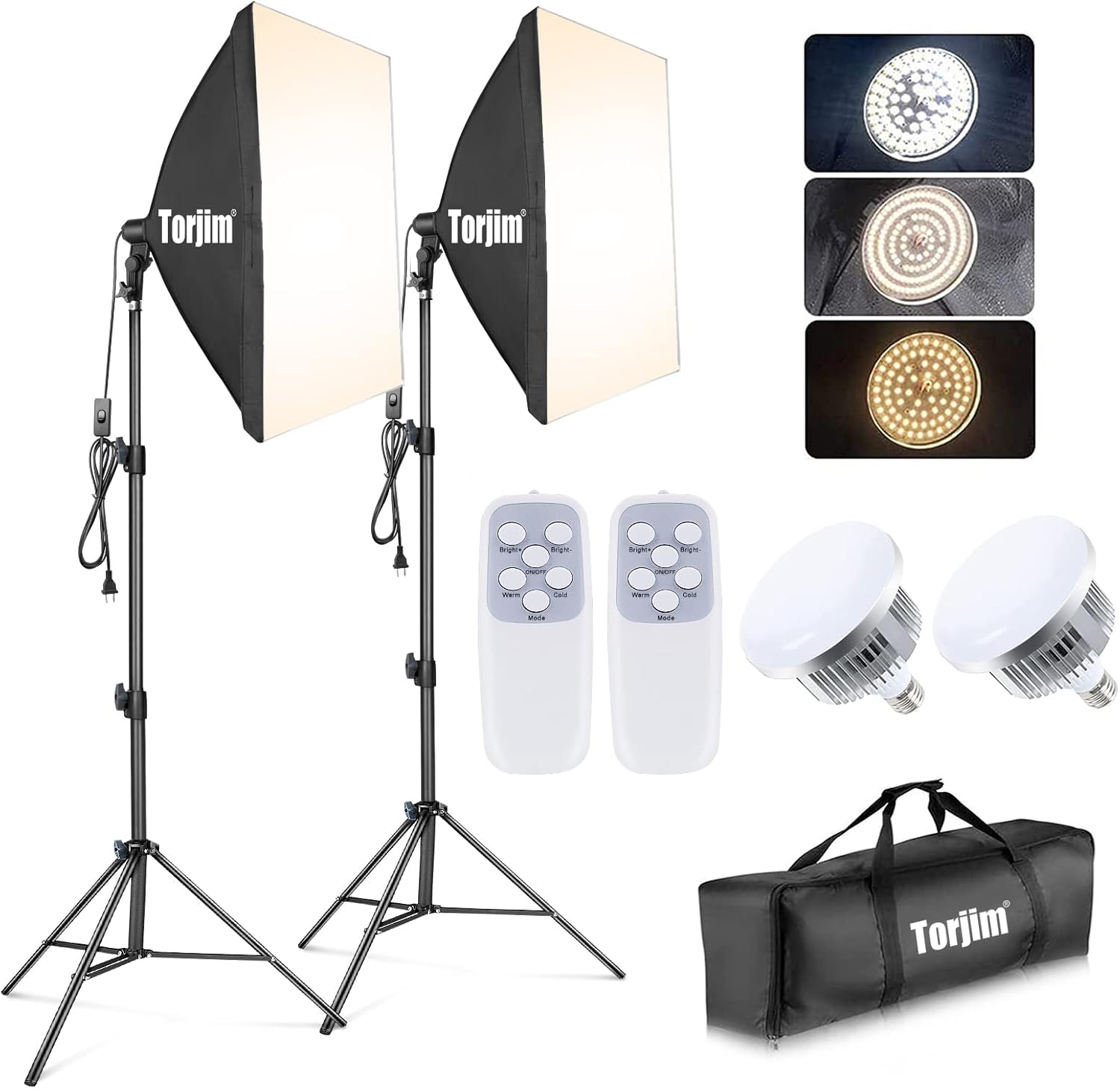 Torjim Softbox Photography Lighting Kit for Professional Use