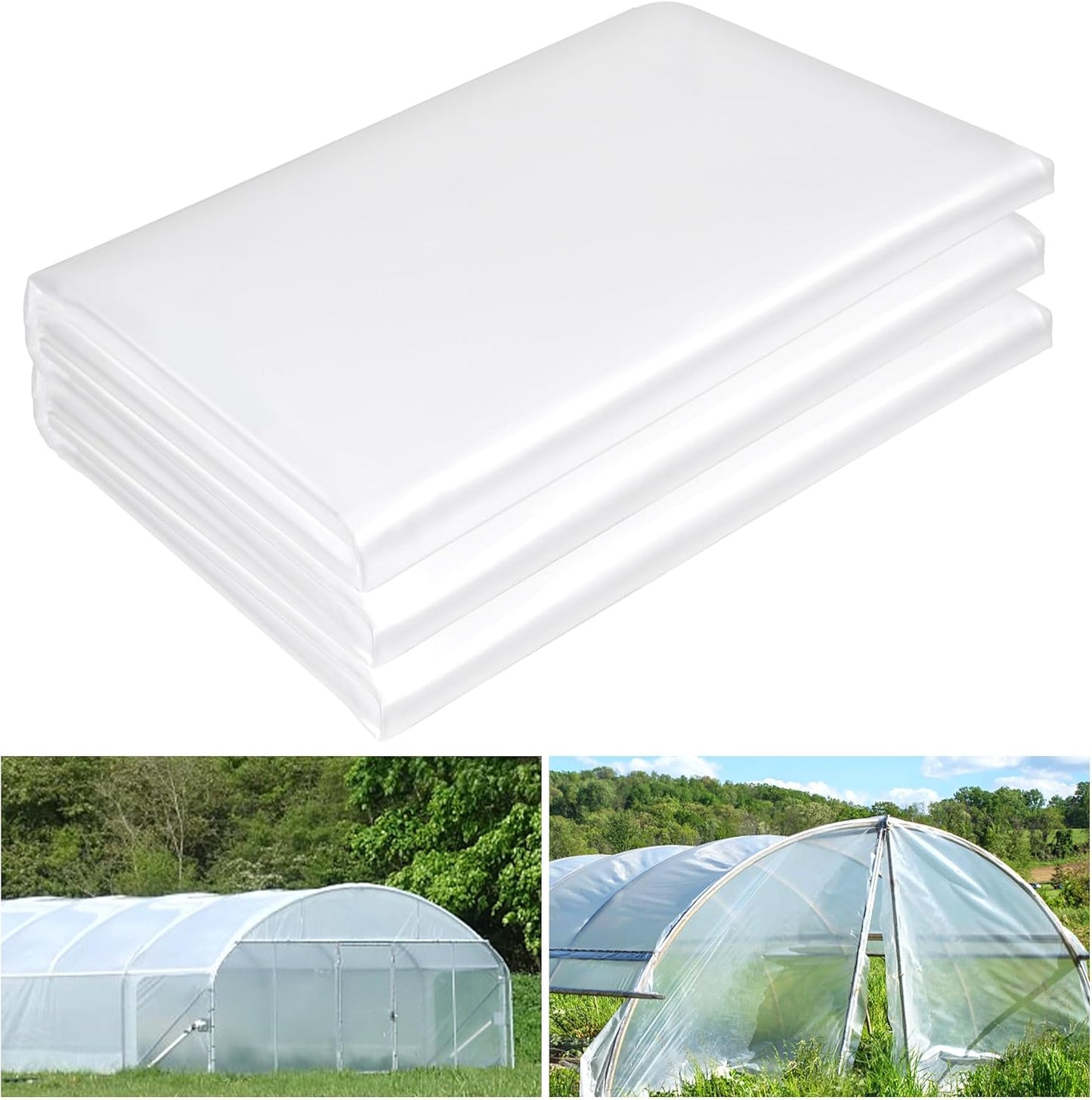 24 x 26 FT Heavy Duty Greenhouse Plastic Sheeting for All Seasons