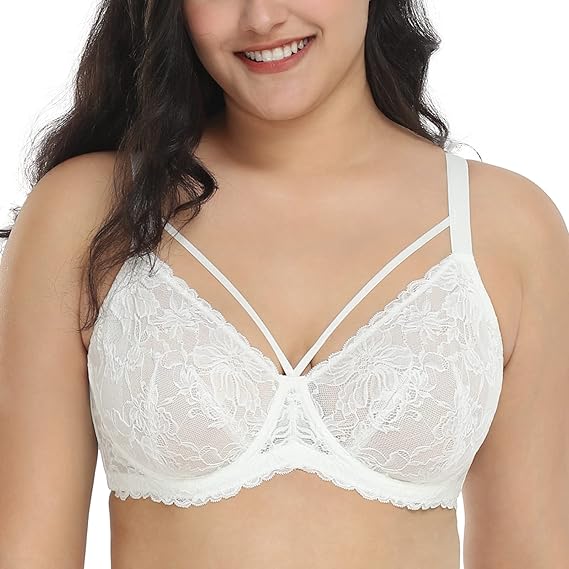 HSIA Minimizer Bra for Women, Unlined Lace Plus Size Support