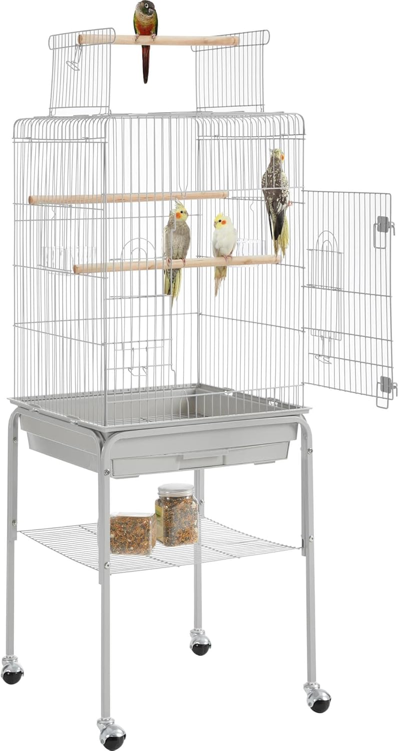 Yaheetech 53.5ft Metal Bird Cage for Parrots and Small Birds