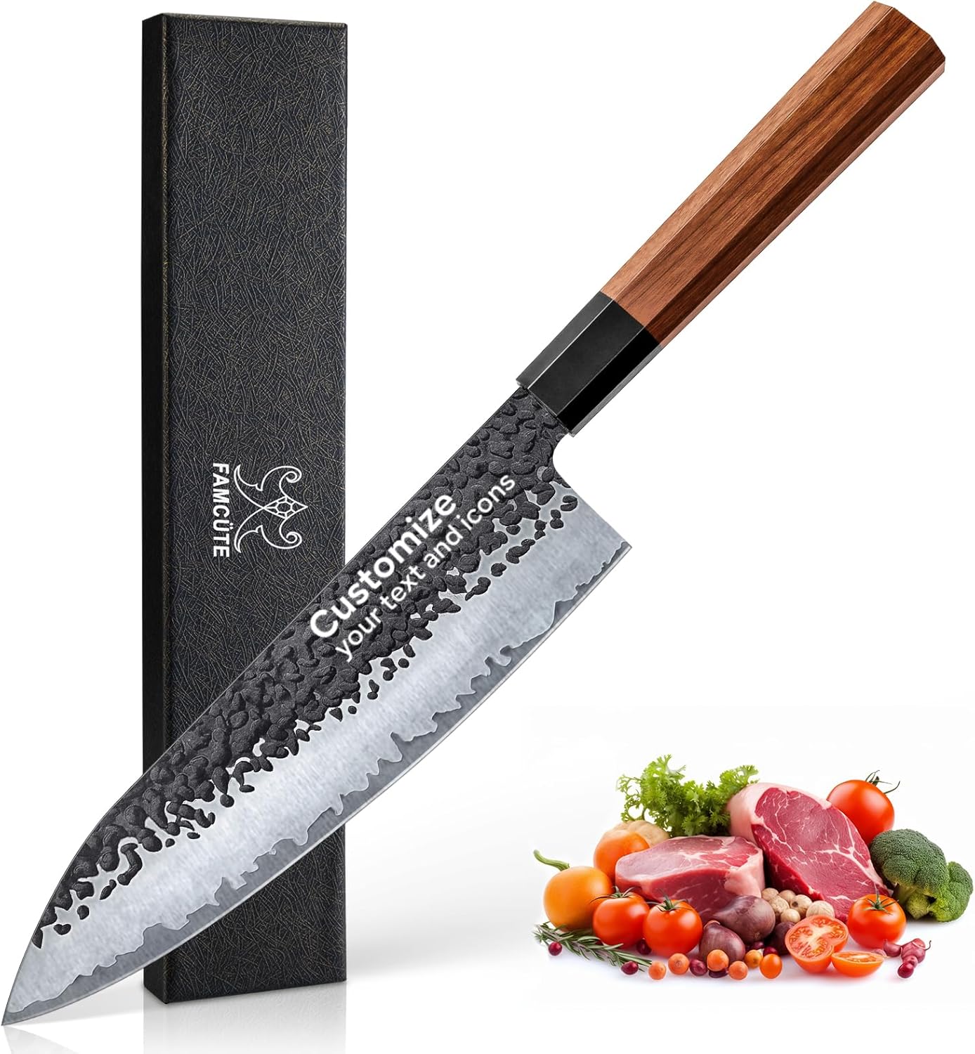 Customize Japanese Knife - Hand Forged 8 Inch Chef Knife