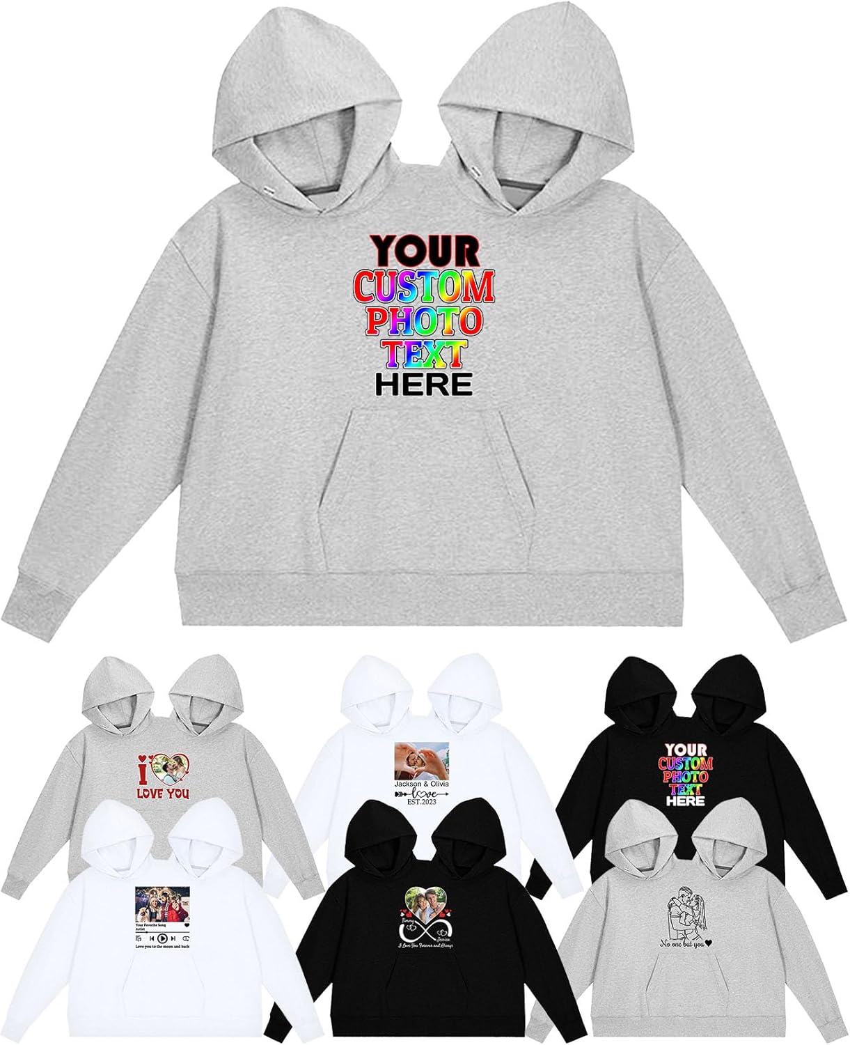 Personalized Custom Hoodie with Photo Logo Text - Yananka
