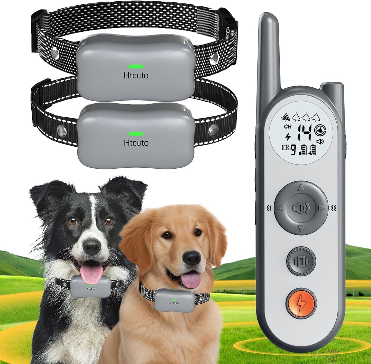 Wireless Dog Fence System for 2 Dogs with Remote Training Collar