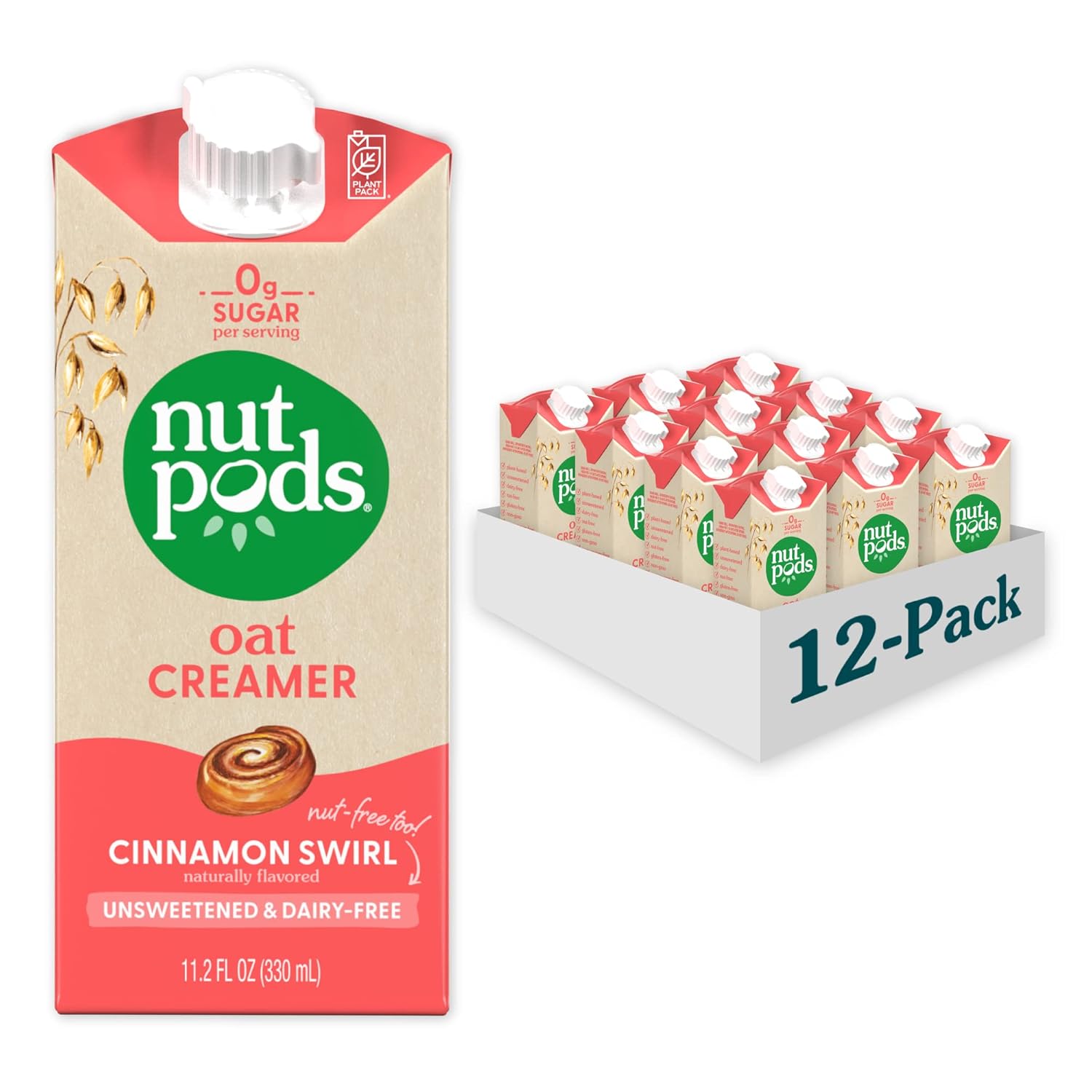 nutpods Oat Cinnamon Swirl Coffee Creamer - Unsweetened Delight