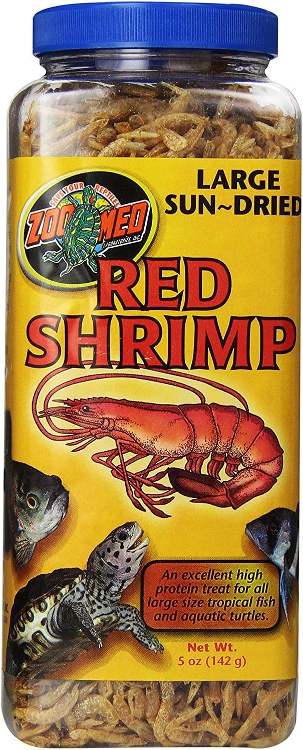 Zoo Med Large Sun-Dried Red Shrimp for Aquatic Turtles - 5 oz