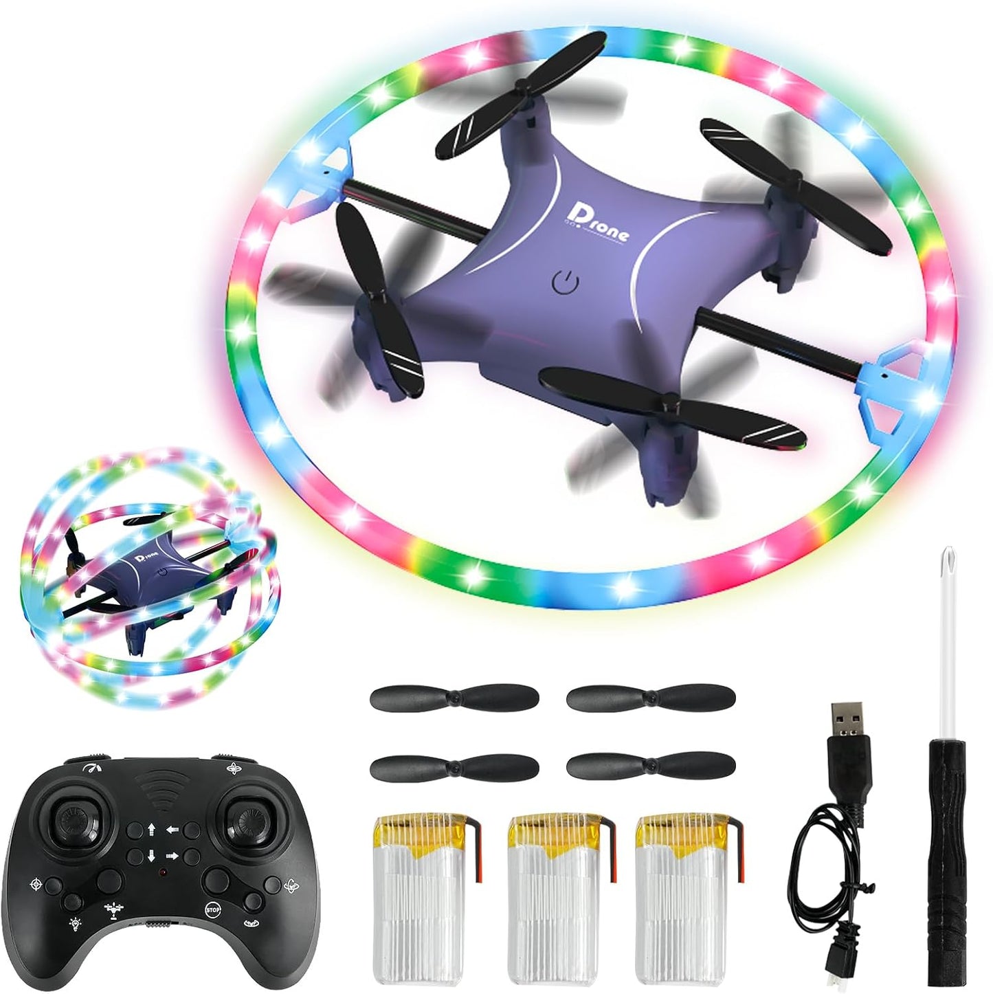 Mini Drone for Kids - Small RC Quadcopter with LED Lights