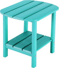 Double Adirondack Side Table - Weather Resistant Turquoise