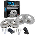 TRQ Front and Rear Brake Pad & Rotor Kit Compatible with 2008-2017