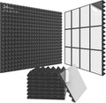 Pyramid Sound Proof Foam Panels 24Pack - Acoustic Treatment for Rooms