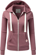 DOUBLJU Lightweight Thin Zip-Up Hoodie Jacket for Women - Lightweight