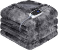 Sealy Electric Blanket Heated Throw, Faux Fur Heating Blanket - Cozy