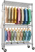 Heavy Duty Rolling Garment Rack with Wheels - 1050 lb Capacity