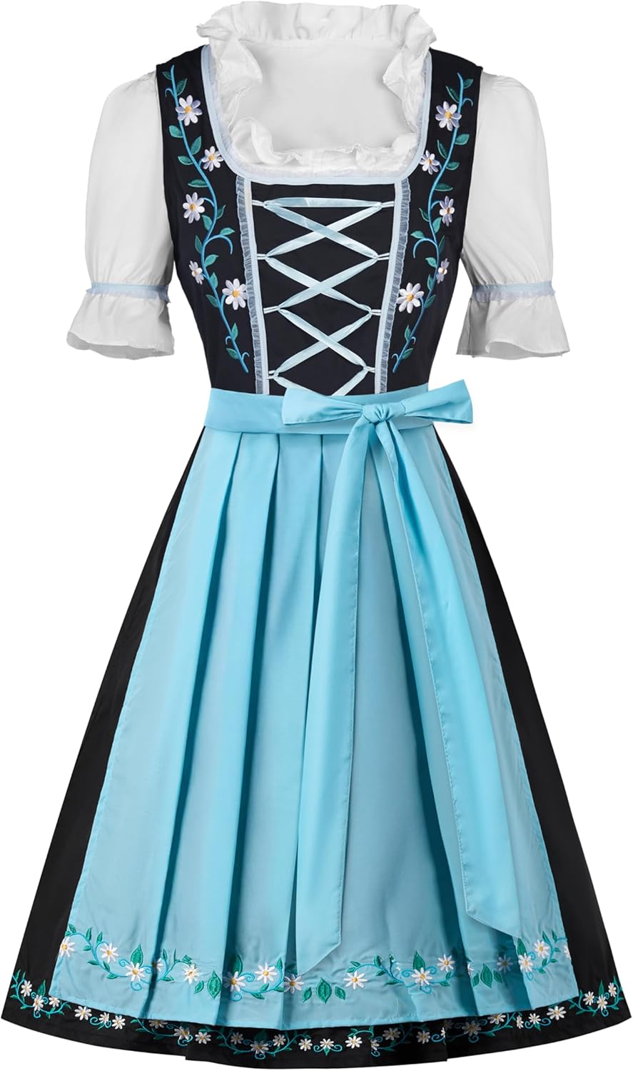 Oktoberfest Costume Women Dirndl Dress for Halloween Parties