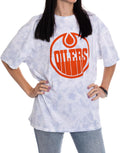 Calhoun NHL Womens Oversized Tie Dye Crewneck Short Sleeve T-Shirt