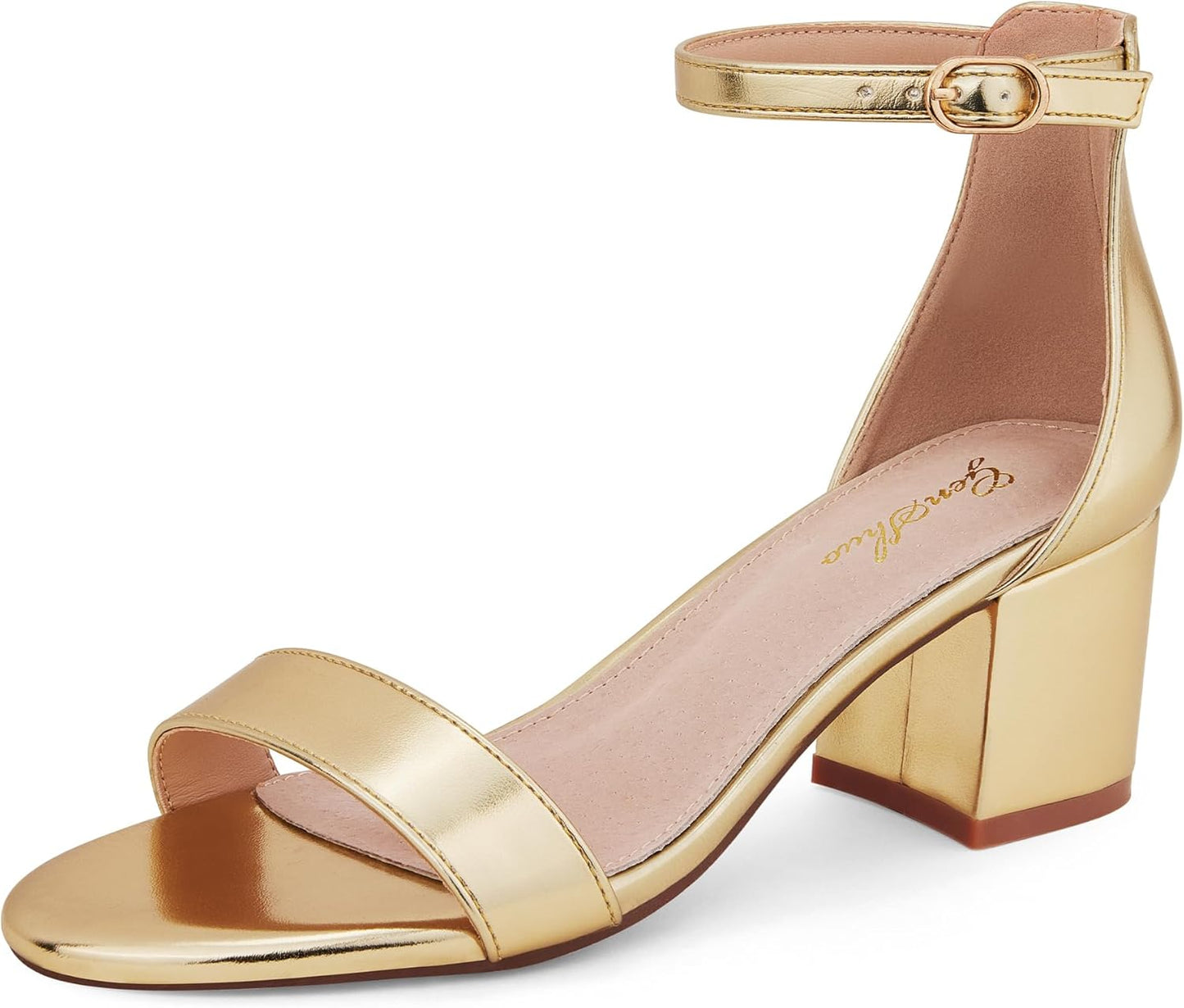 GENSHUO Women's Low Kitten Heel Sandals for Any Occasion