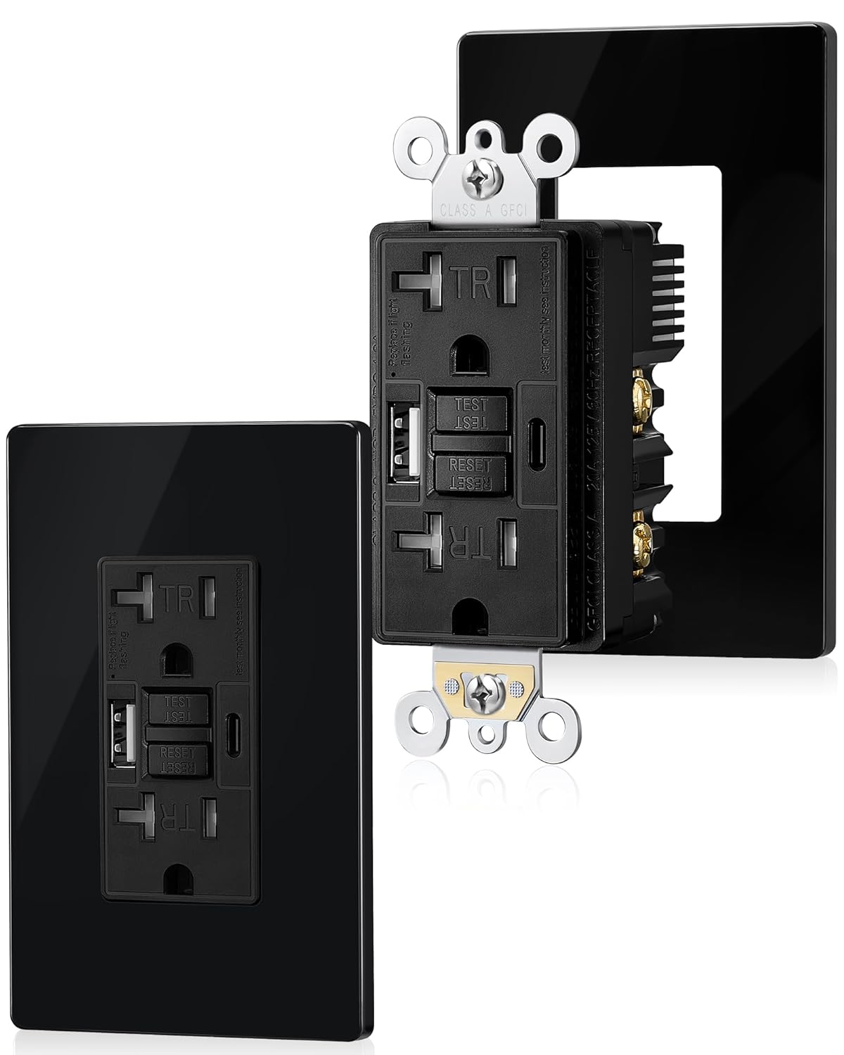20 Amp GFCI Outlet with USB Ports for Safe Charging Needs