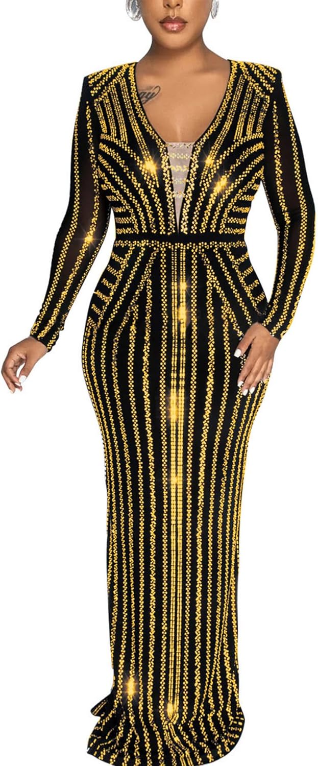 Sexy Rhinestone Dress for Women - Perfect for Parties and Nights Out