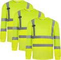 Hi Vis T Shirt for Men and Women 3pcs - Breathable Reflective Workwear