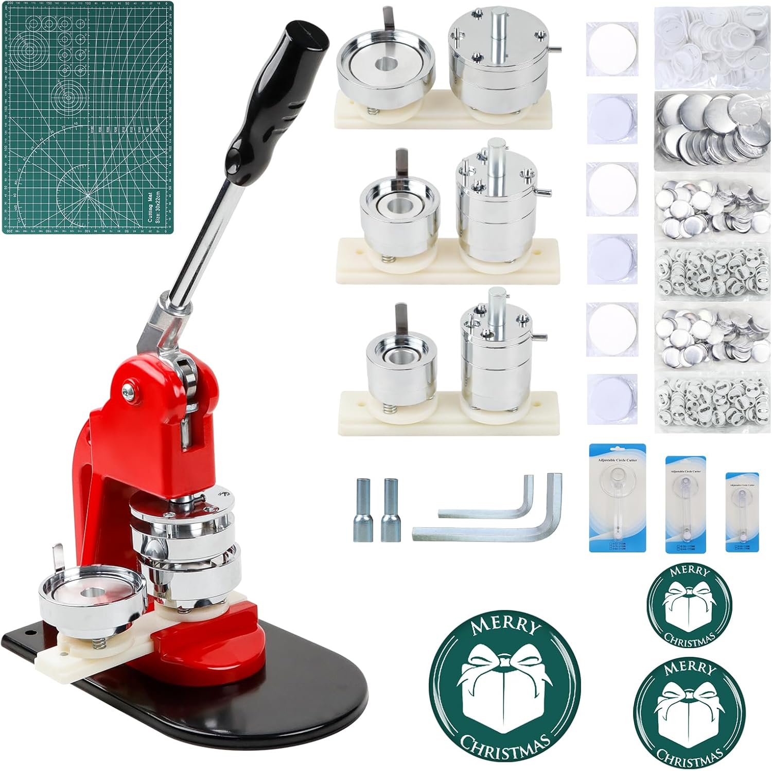 Button Maker Machine for DIY Projects - Multiple Sizes Included