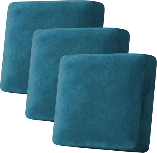 H.VERSAILTEX Velvet Stretch Couch Cushion Cover for Sofa