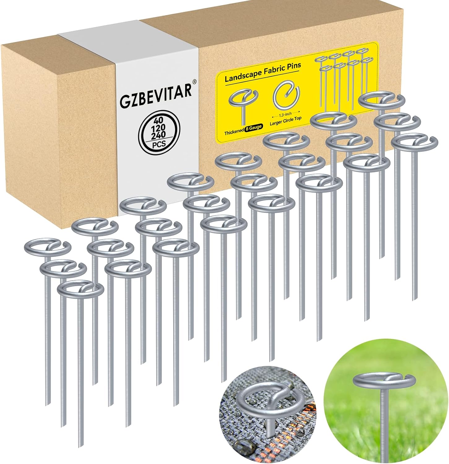 Thickened 8 Gauge Landscape Fabric Pins for Secure Gardening