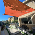 Sun Shade Sail 8 ft x 10 ft x 12.8 ft Terra Red Rectangle - Dappled UV