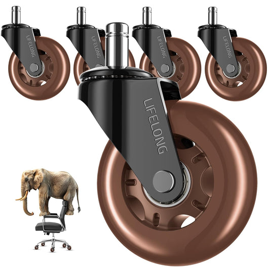 Premium Rubber Chair Casters for Smooth Mobility