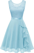 BeryLove Homecoming Cocktail Dresses Short Lace Ruffle Hem - Elegant
