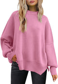LILLUSORY Women's Oversized Batwing Sweater - Cozy Crewneck Knit