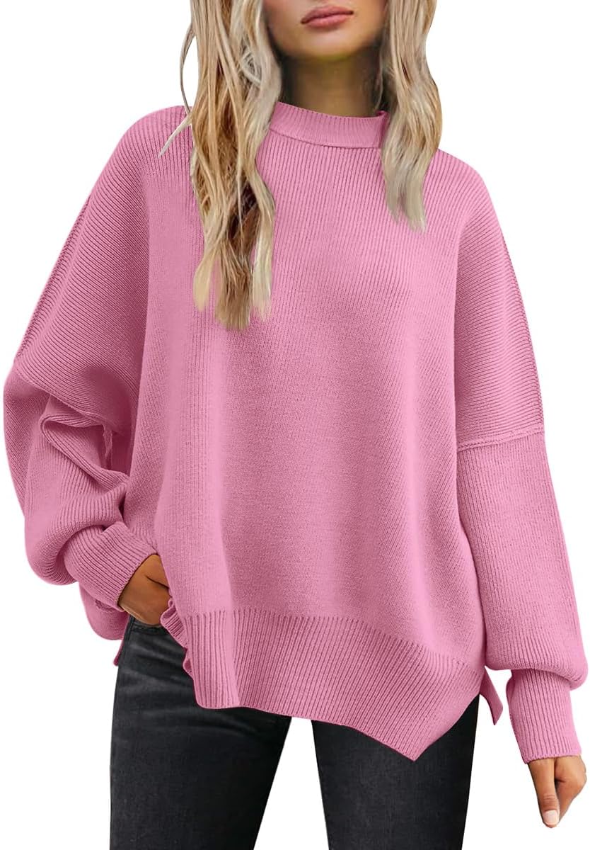 LILLUSORY Women's Oversized Batwing Sweaters for Fall Fashion