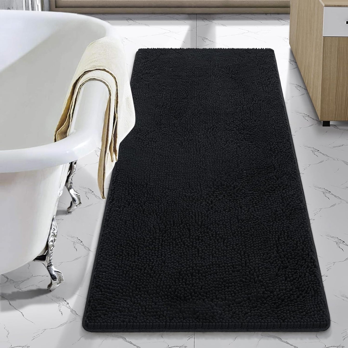 LOCHAS Luxury Bathroom Rug Shaggy Bath Mat for Ultimate Comfort