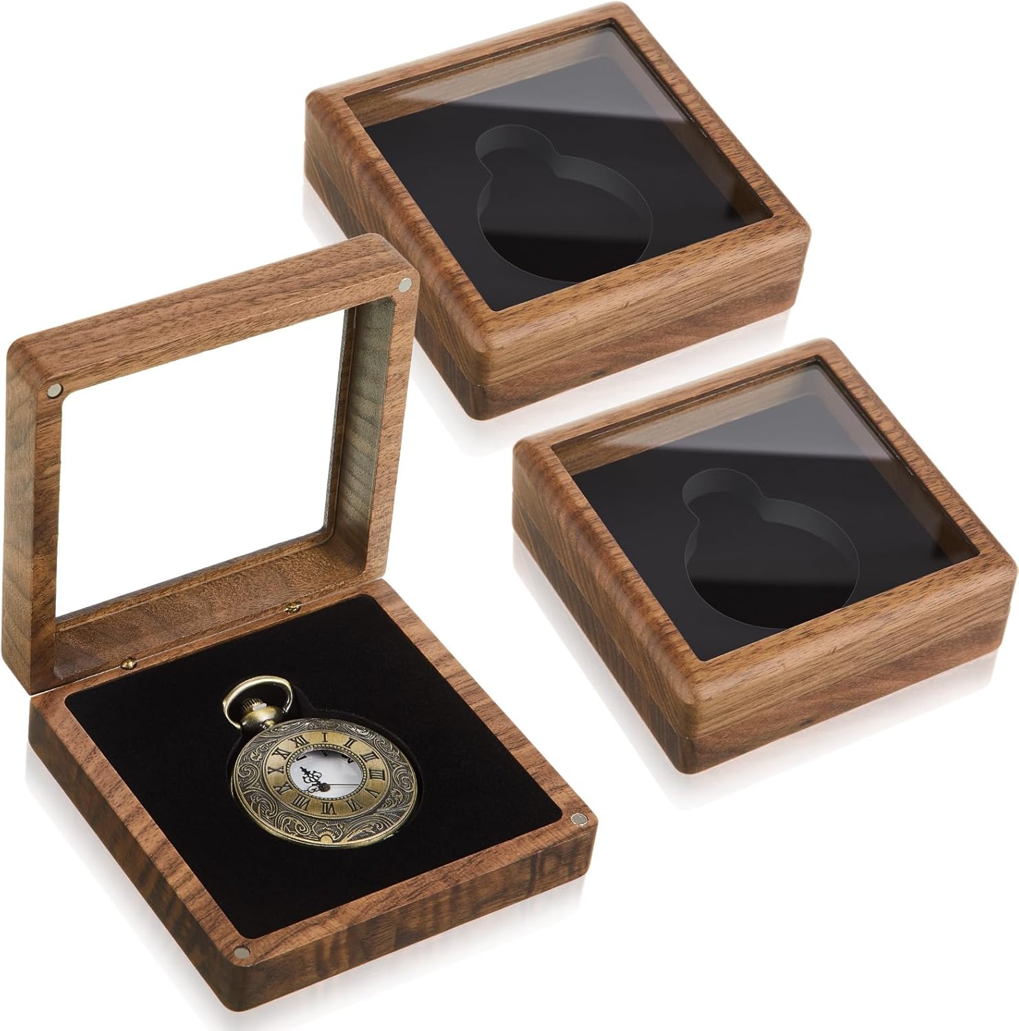 Premium Walnut Watch Display Case by SiliFine