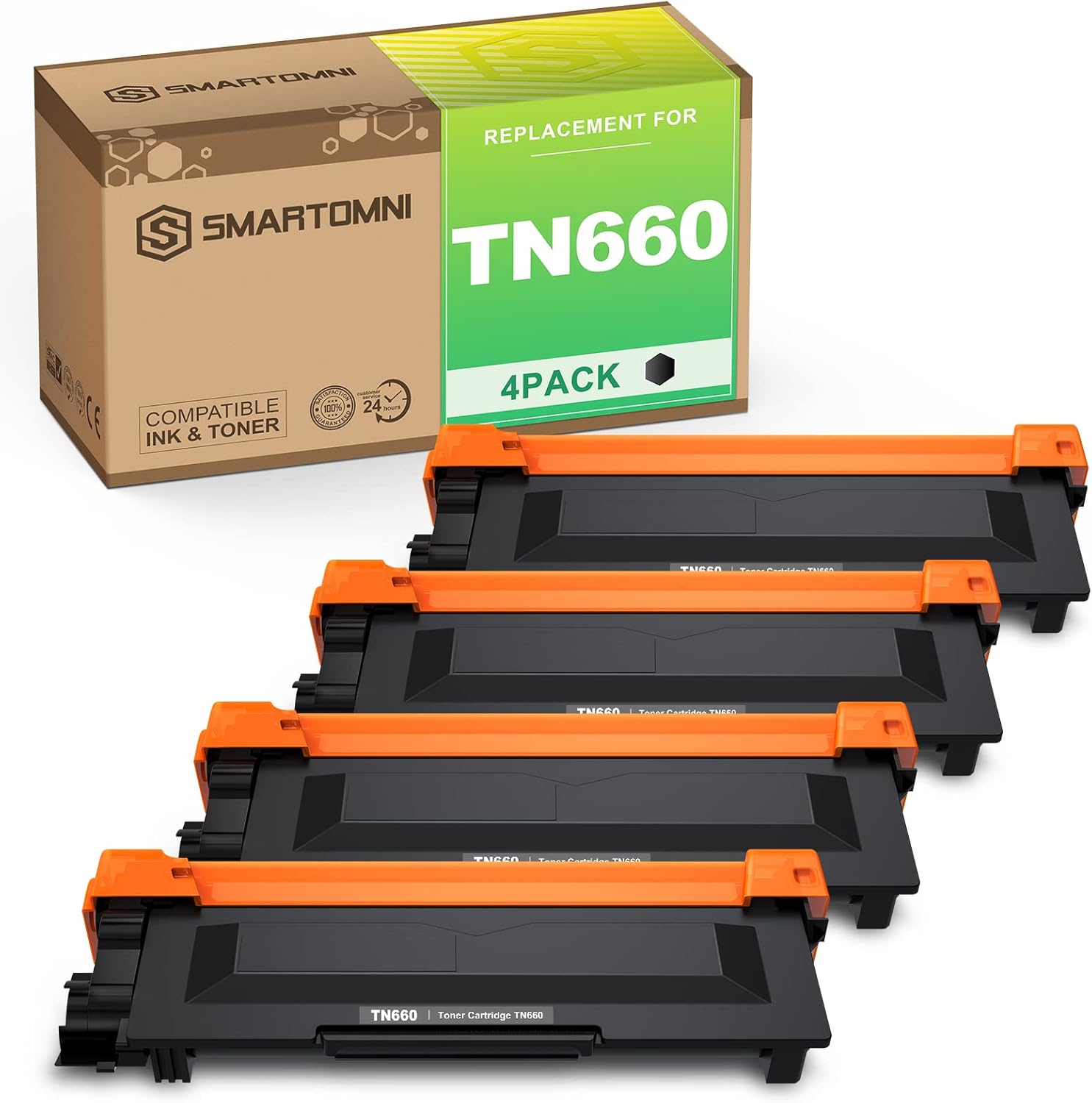 TN660 Compatible Toner Cartridge for Brother Printers - High Yield