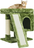 Small Cat Tower for Cats - Compact Cat Tree with Plush Perch