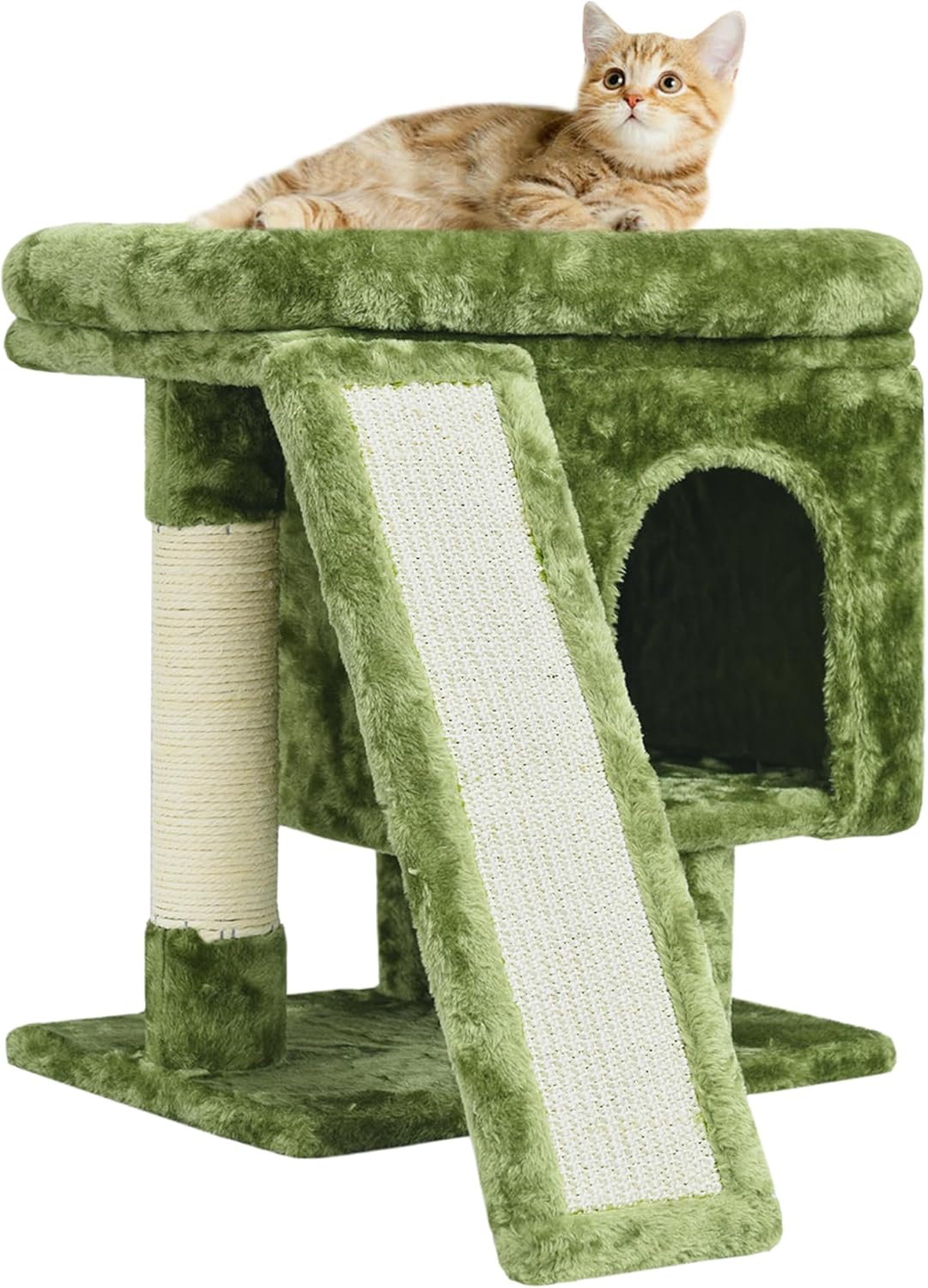 YANDLVY Small Cat Tower for Indoor Cats with Plush Perch