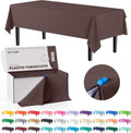 Party Solids 54 in x 300 ft Brown Plastic Table Cover Roll - Cut