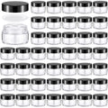 1oz Glass Jars 60 Pack - Travel Cosmetic Containers for Salves