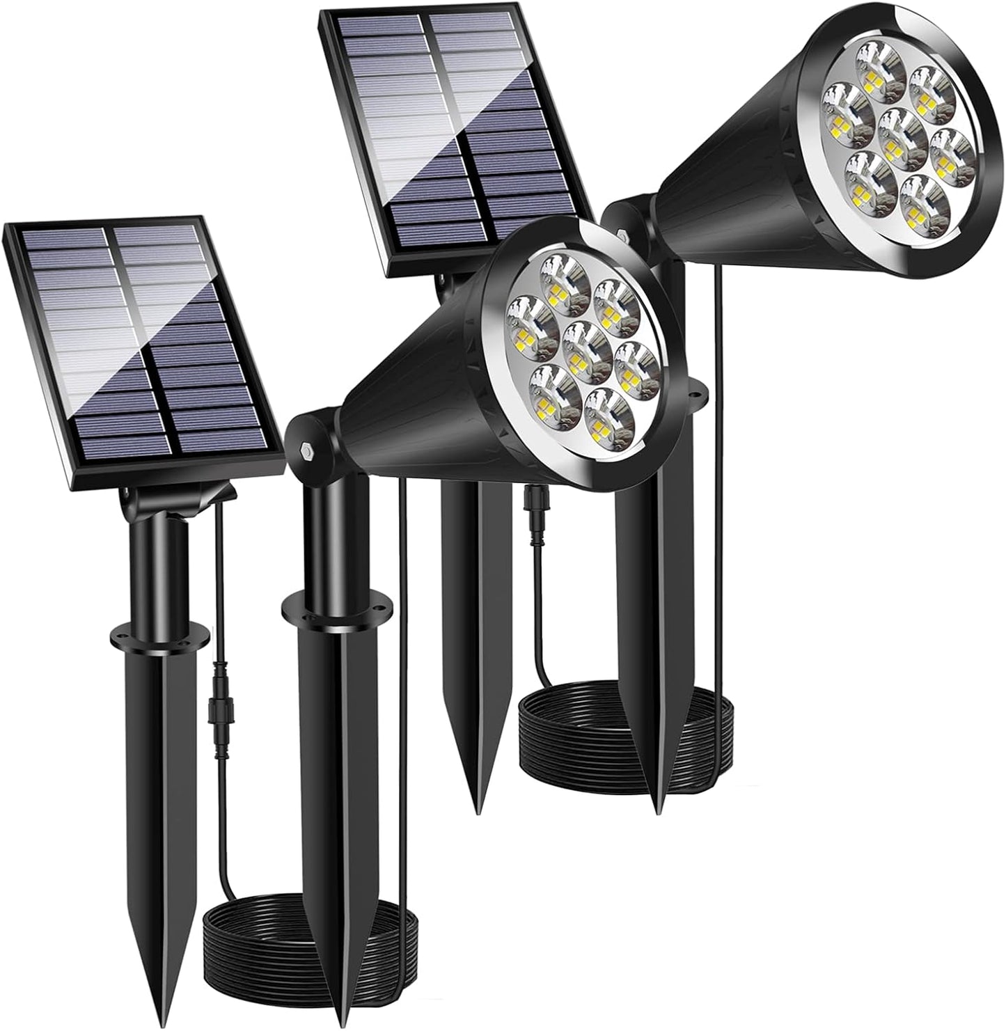 MEIHONG Solar Spot Lights for Outside - Bright & Adjustable
