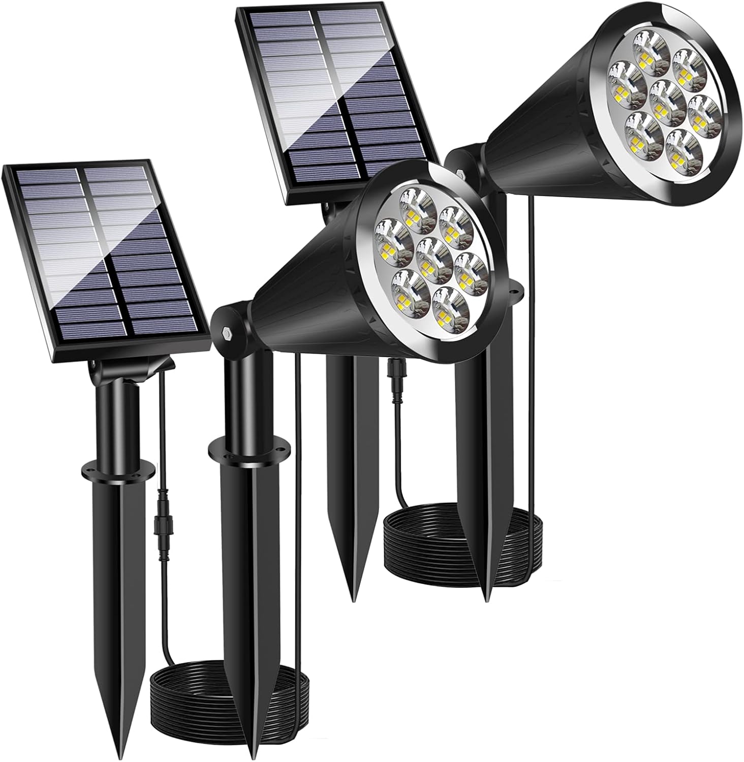 MEIHONG Solar Spot Lights for Outside - Bright & Adjustable