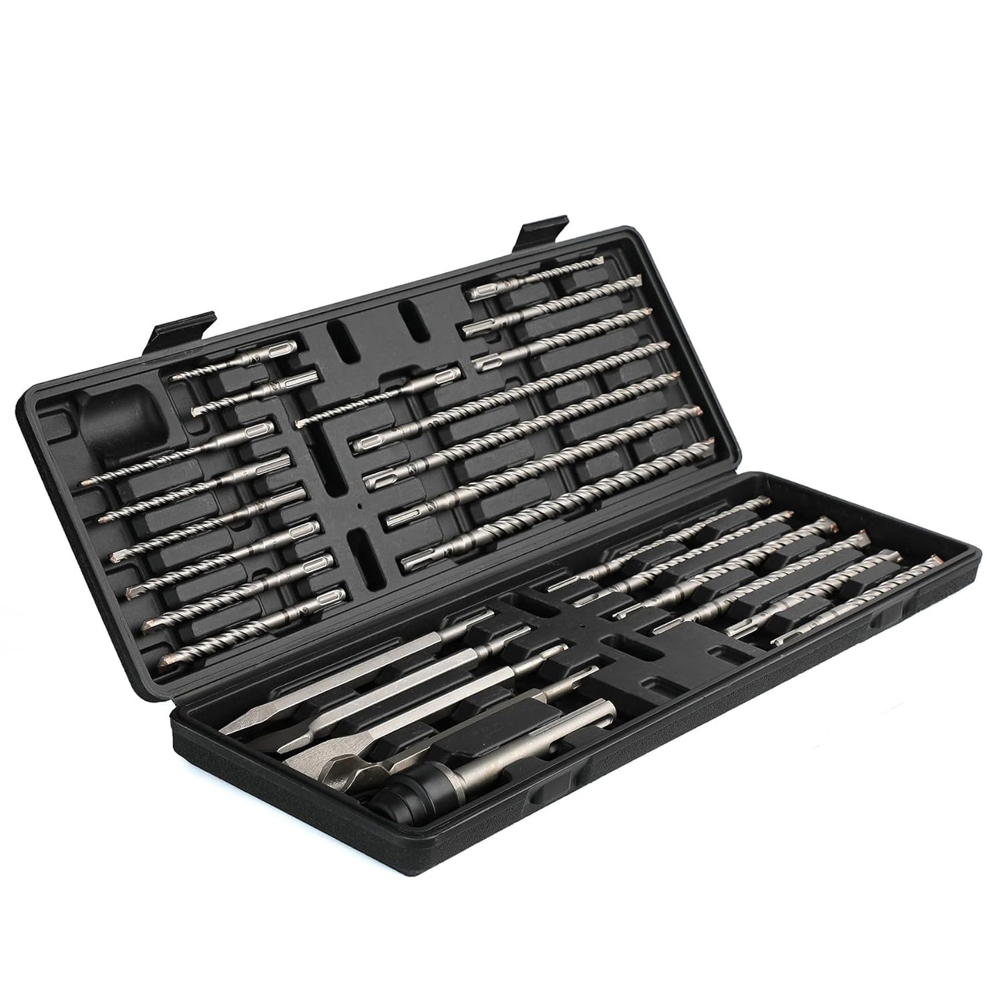 Rotary Hammer Drill Bits Set & Chisels for Concrete Work