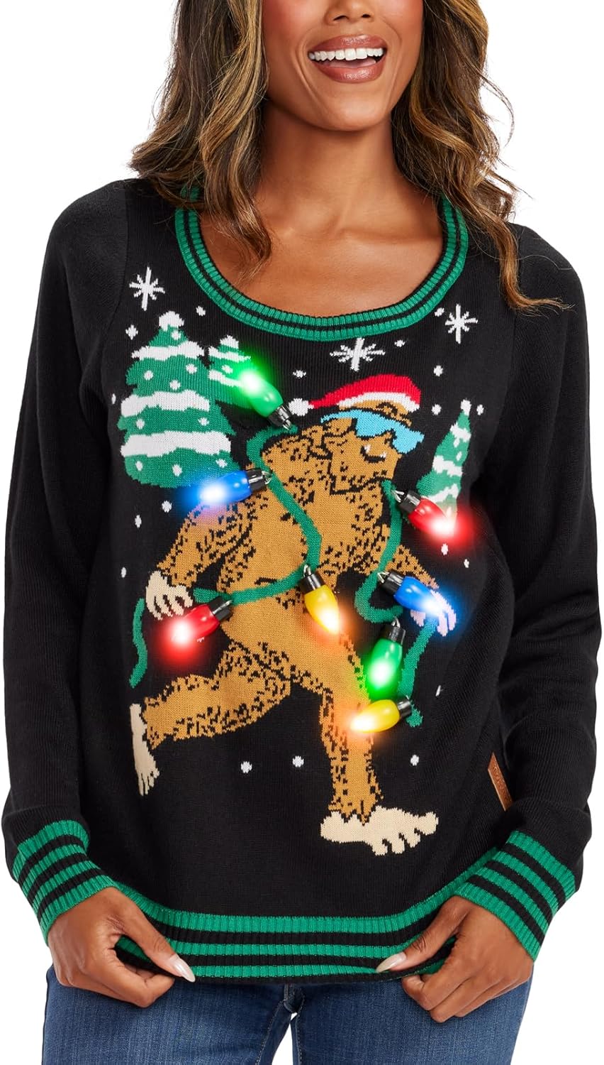 Tipsy Elves Women's Light-Up Christmas Sweaters for Holiday Fun